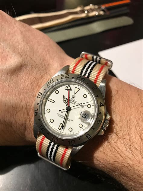 rolex explorer ii nato strap.